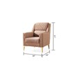 Luna Chair Finished in Velvet Fabric made with wood in Copper Color