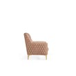 Luna Chair Finished in Velvet Fabric made with wood in Copper Color