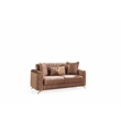 Luna 2 PC Finished in Velvet Fabric made with wood in Copper Color