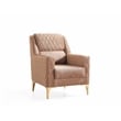 Luna 3 PC Finished in Velvet Fabric made with wood in Copper Color