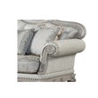 Tuscan Traditional Wood Loveseat in Silver
