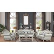 Tuscan Traditional Wood Loveseat in Silver