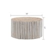 T1009-32-15 Contemporary Style Jungle Wood Coffee Table in White Wash Color