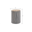 ET1009-16 Contemporary Style Jungle Wood End Table in Gray Color