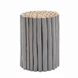 ET1009-16 Contemporary Style Jungle Wood End Table in Gray Color