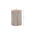 ET1009-16 Contemporary Style Jungle Wood End Table in White Wash Color