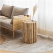 ET1009-16 Contemporary Style Jungle Wood End Table in Natural Color