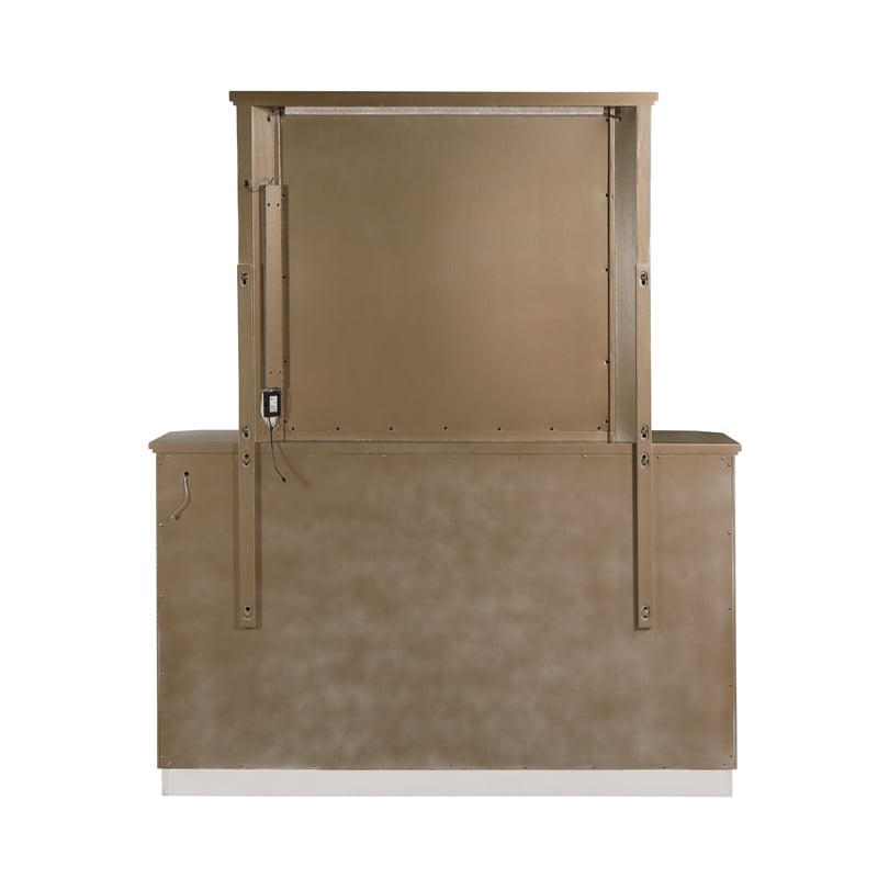 Medusa Modern Style Copper & Gold Finish Dresser made with Wood (NO MIRROR)