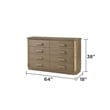 Medusa Modern Style Copper & Gold Finish Dresser made with Wood (NO MIRROR)