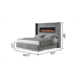 Lizelle Upholstery King 4 Pc Bedroom Set made with wood in Gray