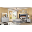 Lizelle Upholstery Queen 4 Pc Bedroom Set made with wood in Gray