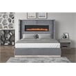 Lizelle Upholstery Queen 4 Pc Bedroom Set made with wood in Gray