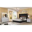 Lizelle Upholstery King 4 Pc Bedroom Set made with wood in Black