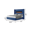 Lizelle 4-Piece Velvet Upholstered King Bedroom Set in Blue
