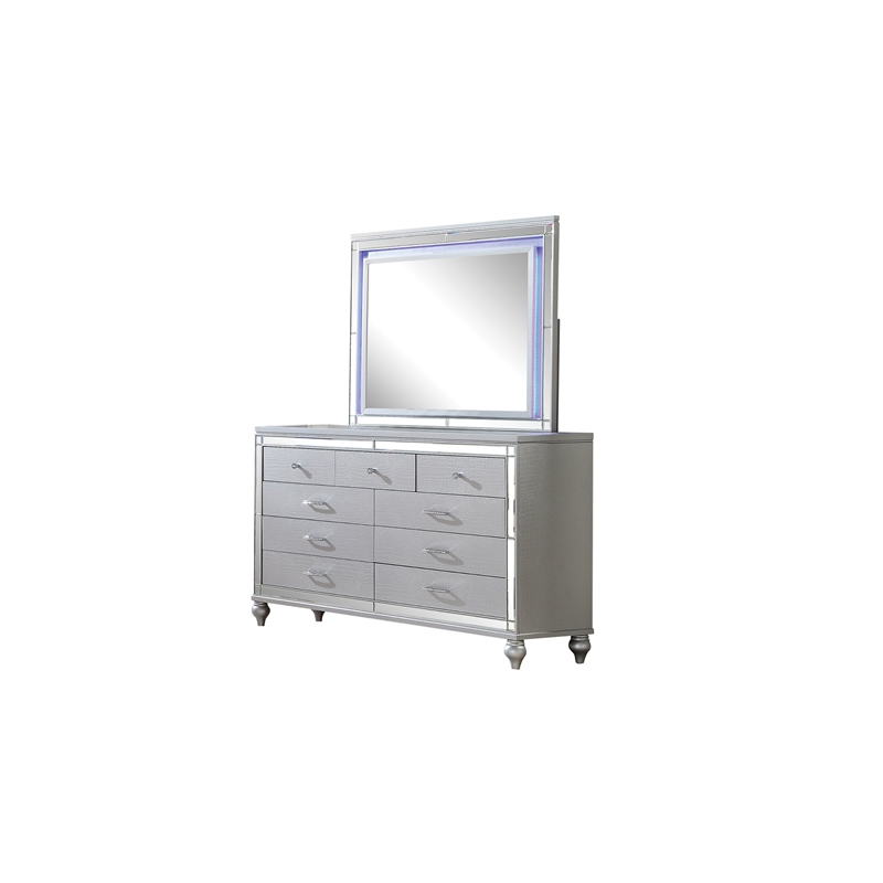 Lizelle Upholstery King 4 Pc Bedroom Set made with wood in Beige