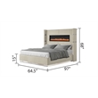 Lizelle Upholstery Queen 4 Pc Bedroom Set made with wood in Beige