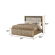 Medusa Modern Style 4Pc King Gold Finish Bedroom Set made with Wood