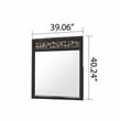Selena Modern Style Mirror Made with Wood and Wooden Pattern in Black