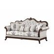 Gloria Traditional Style button tufted Sofa made with wood in Ivory