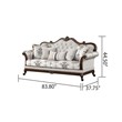 Gloria Traditional Style 2PC button tufted Living Room Set in Ivory