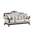 Gloria Traditional Style 2PC button tufted Living Room Set in Ivory
