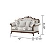 Gloria Traditional Style 2PC button tufted Living Room Set in Ivory