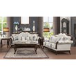 Gloria Traditional Style 2PC button tufted Living Room Set in Ivory