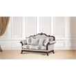 Gloria Traditional Style 3PC button tufted Living Room Set in Ivory