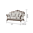 Gloria Traditional Style 3PC button tufted Living Room Set in Ivory