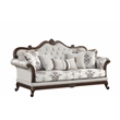 Gloria Traditional Style 3PC button tufted Living Room Set in Ivory