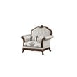 Gloria Traditional Style button tufted Chair made with wood in Ivory