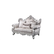 Melrose Traditional style Loveseat Made with Wood in Silver