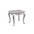 Melrose Traditional Style End Table Made with Wood in Silver