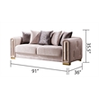 Impreza Velvet Fabric Sofa Made With Wood in Beige