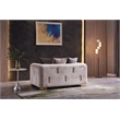 Impreza Thick Velvet Fabric 2Pc Living Room Set Made With Wood in Beige