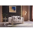 Impreza Thick Velvet Fabric 3Pc Living Room Set Made With Wood in Beige