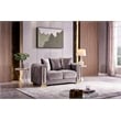 Impreza Thick Velvet Fabric 3PC Living Room Set Made With Wood in Gray