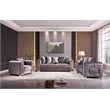 Impreza Thick Velvet Fabric 3PC Living Room Set Made With Wood in Gray