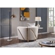 Chanelle Thick Velvet Fabric Upholstered Chair Made With Wood in Beige
