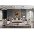 Chanelle Thick Velvet Fabric Upholstered Chair Made With Wood in Beige