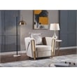 Chanelle Thick Velvet Fabric Upholstered Chair Made With Wood in Beige