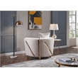 Chanelle Thick Velvet Fabric 3Pc Living Room Set Made With Wood in Beige