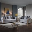 Chanelle Upholstered 2Pc Living Room Set Made With Wood in Gray