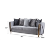 Chanelle Upholstered 2Pc Living Room Set Made With Wood in Gray