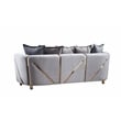 Chanelle Upholstered 2Pc Living Room Set Made With Wood in Gray