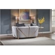 Chanelle Upholstered 2Pc Living Room Set Made With Wood in Gray
