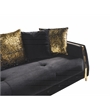 Lust Modern Style Sofa Made with Wood & Under-seat Storage in Black