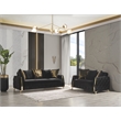 Lust Modern Style Sofa Made with Wood & Under-seat Storage in Black