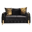 Lust Modern Style Loveseat Made with Wood & Under-seat Storage in Black
