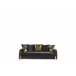 Lust Modern Style 2PC Living Room Set Made with Wood in Black